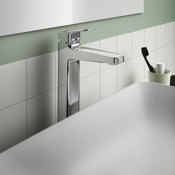 Miscelatore da bagno argentato effetto lucido Ceraplan - Ideal Standard-image-2