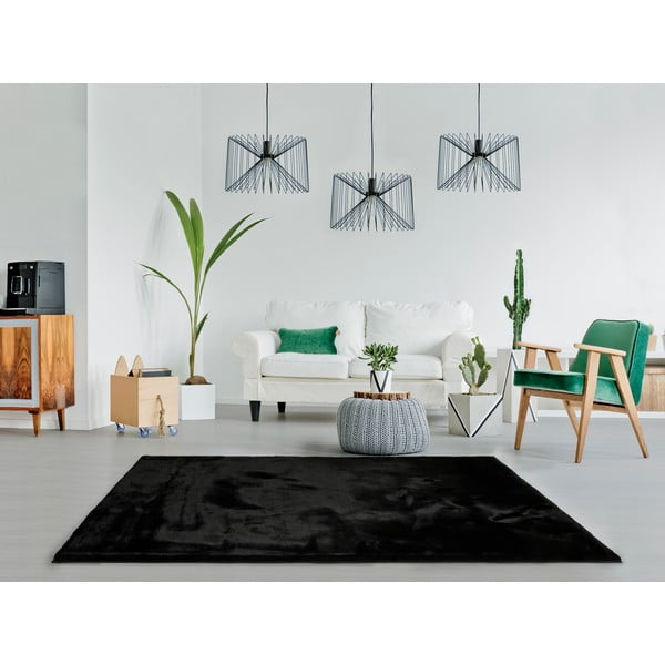 Tappeto nero , 80 x 150 cm Fox Liso - Universal-image-1