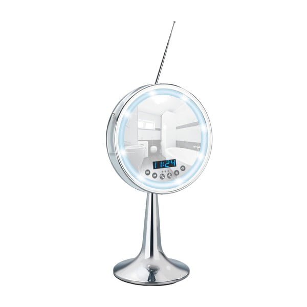 Zvětšovací stolní zrcadlo s LED světlem a rádiem Wenko Imperial