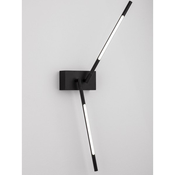 Lampada da parete LED nera in metallo con struttura flessibile Raccio – Nova Luce-image-2
