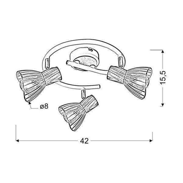 Faretto bianco/di colore naturale 42x42 cm Chile – Candellux Lighting-image-1