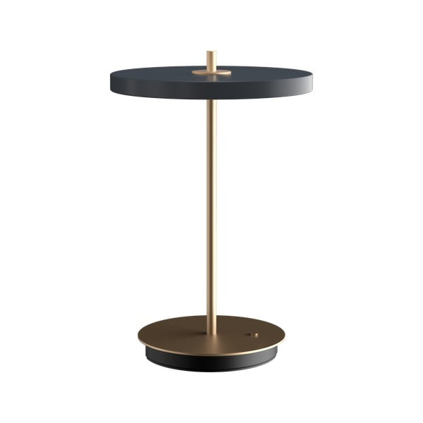 Lampada da tavolo dimmerabile a LED antracite con paralume in metallo (altezza 31 cm) Asteria Move - UMAGE