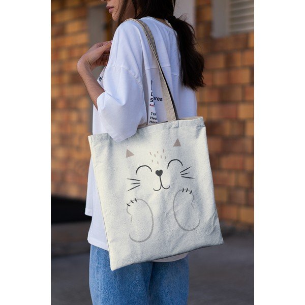 Borsa in tessuto beige - Kate Louise-image-2