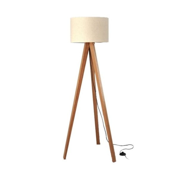 Stojací lampa Tripod Beige/Walnut