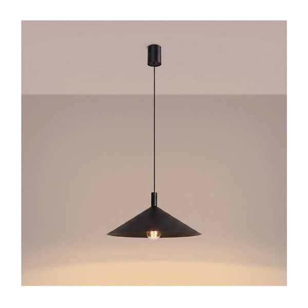 Lampadario nero in acciaio ø 40 cm Zylo – Sollux-image-3