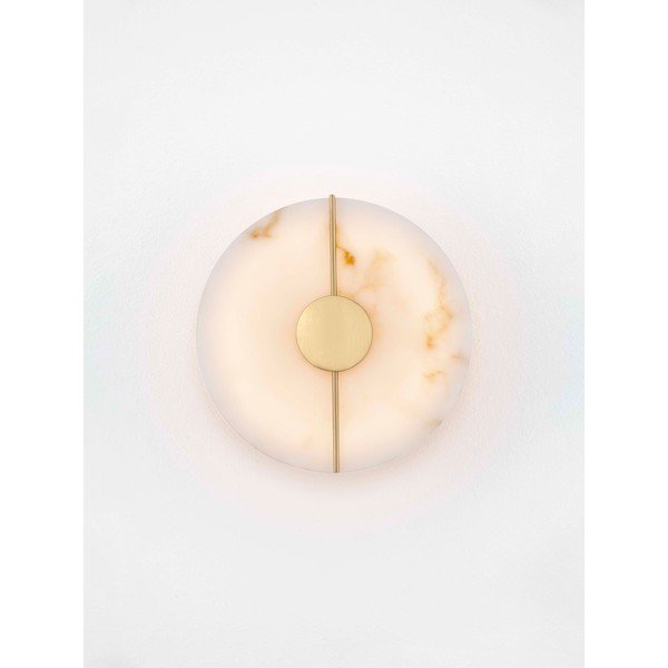 Lampada da parete LED color crema/color ottone con effetto pietra Aider – Nova Luce-image-4