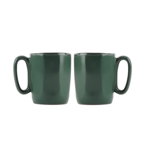 Tazze in set per espresso in verde scuro in gres 2 pz 80 ml Fuori – Vialli Design