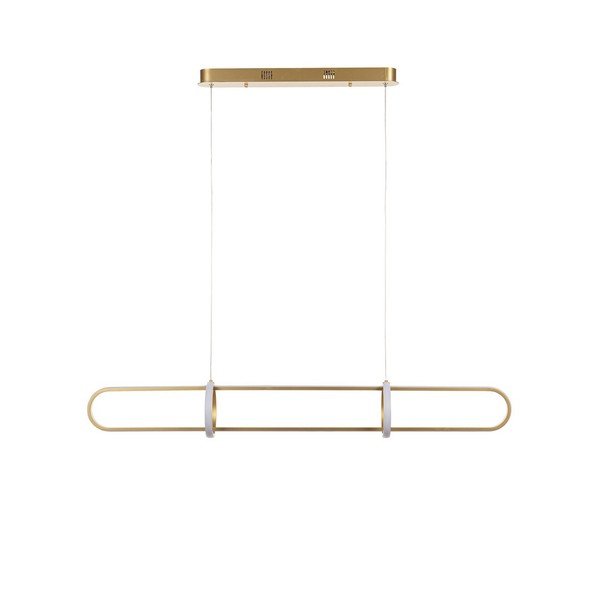 Lampadario LED dorato in metallo Alken – Bizzotto