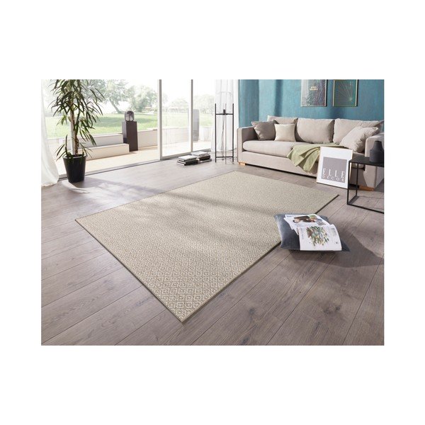 Tappeto per esterni Bloom Croix beige e crema, 160 x 230 cm - Elle Decoration-image-1