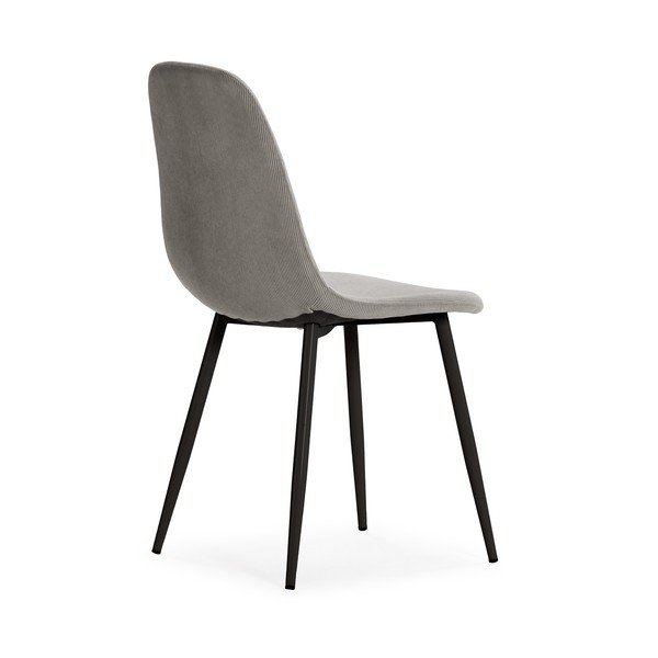 Sedie da pranzo in set grigio chiaro in imbottito 4 pz Minka – Marckeric-image-4