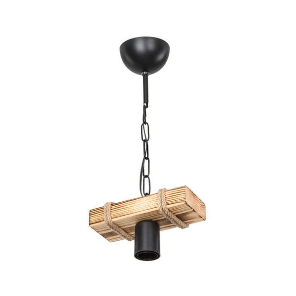 Lampada da soffitto in nero-naturale 10x20 cm - Squid Lighting-image-2