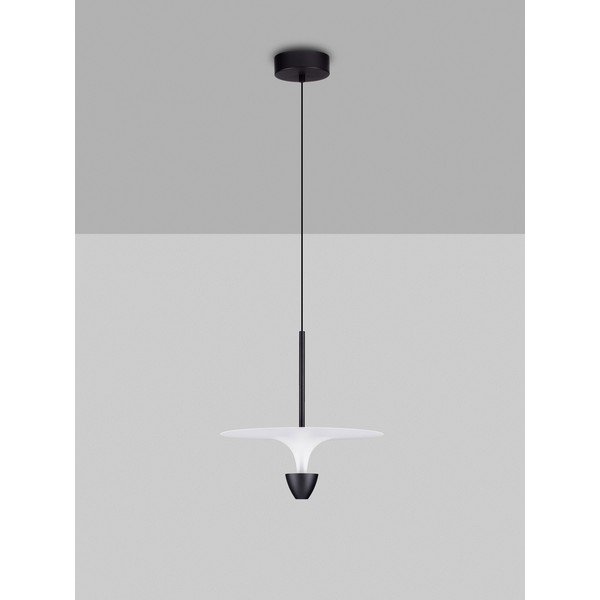 Lampadario LED nero opaco in alluminio ø 34 cm Topio – Nova Luce-image-2