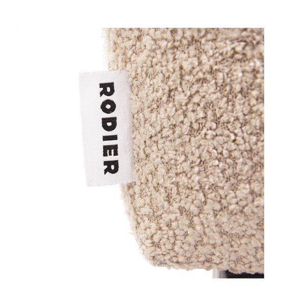 Poggiapiedi beige rivestito in bouclé Rene – Rodier-image-3