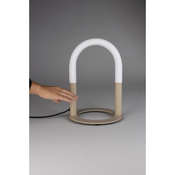 Lampada da tavolo LED beige in metallo con intensità regolabile (altezza totale 36 cm) Arch – Zuiver-image-4