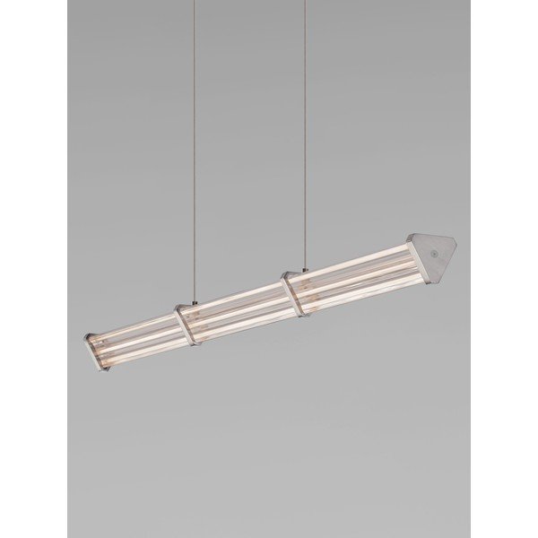 Lampadario LED nero opaco/color argento opaco in metallo con paralume in vetro acrilico con intensità regolabile Pheme – Nova Luce-image-3