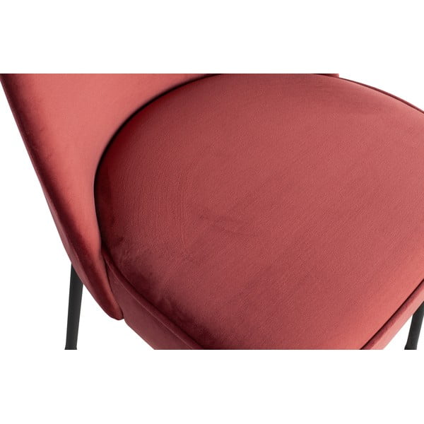 Sedie da pranzo in velluto rosso in un set di 2 pezzi Vogue Chestnut - BePureHome-image-4