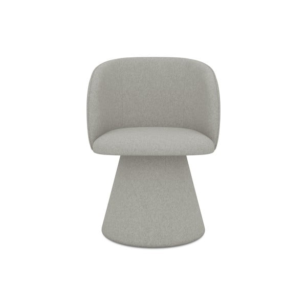 Sedia da pranzo grigio chiaro in imbottito Maia – Makamii-image-1