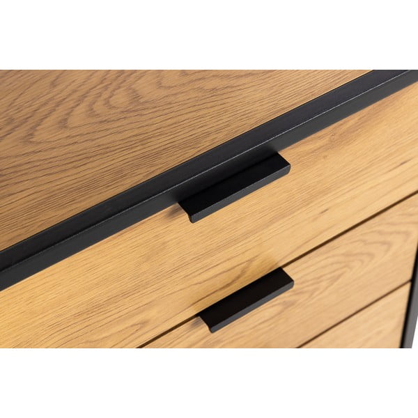 Libreria nera in rovere 85x141 cm Swindon - Actona-image-1