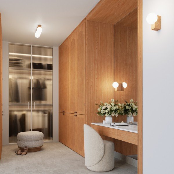 Lampada da parete bianca/di colore naturale ø 12 cm Solum – Sollux-image-2