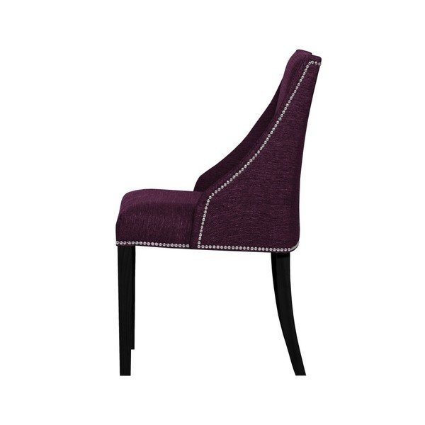 Sedia viola con gambe in faggio nero Patchouli - Ted Lapidus Maison-image-1