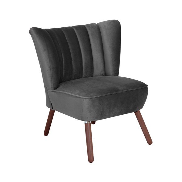 Poltrona antracite Alessandro Velour - Max Winzer