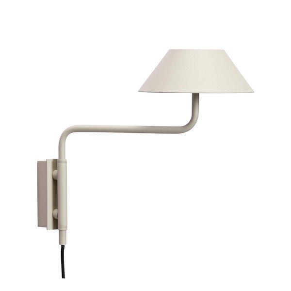 Lampada da parete LED beige in metallo con alimentazione a corrente con intensità regolabile ø 30 cm Cover – Hübsch-image-3