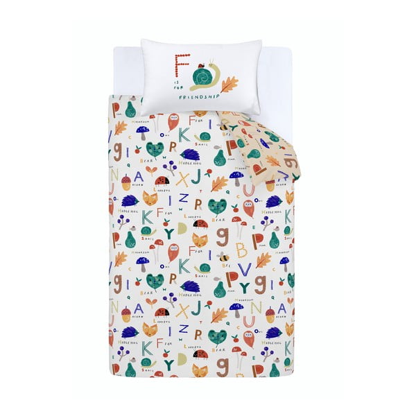 Biancheria da letto per bambini per letto singolo 140x200 cm Woodland Alphabet - RHS-image-2