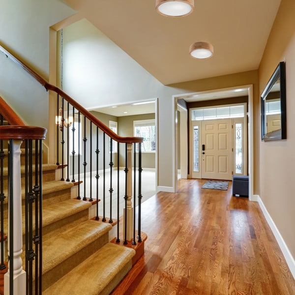 Lampada da soffitto marrone con paralume in vetro ø 27 cm Eveline - LAMKUR-image-1