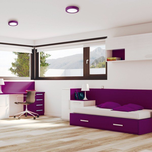 Lampada da soffitto viola Gummy, ⌀ 30 cm - SULION-image-1