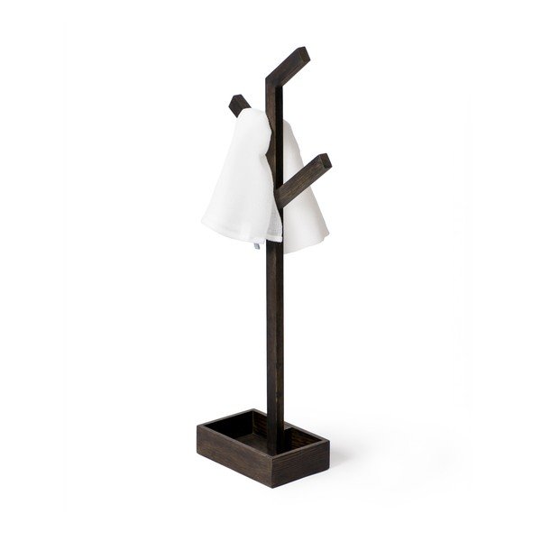 Stojan na osušky z dubového dřeva Wireworks Mezza Dark Branch-image-1