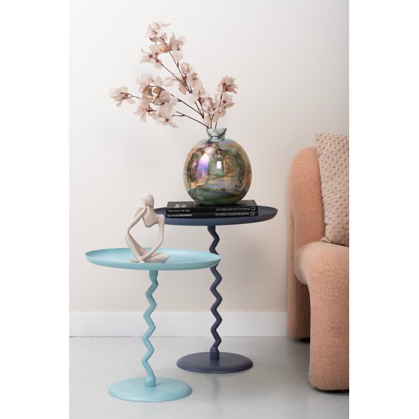 Tavolino rotondo in metallo ø 44 cm Zig Zag – Leitmotiv-image-1