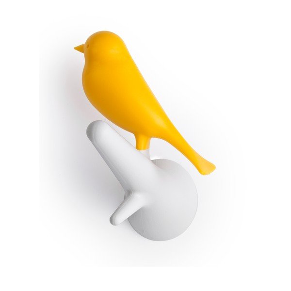 Set 4 háčků vrabčáci, bílá/žlutá-image-1