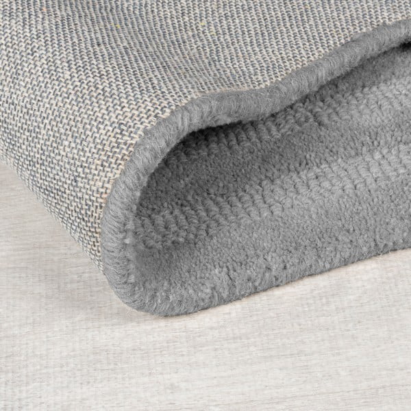 Tappeto grigio in lana tessuto a mano 120x170 cm Zen Rectangles – Flair Rugs-image-3