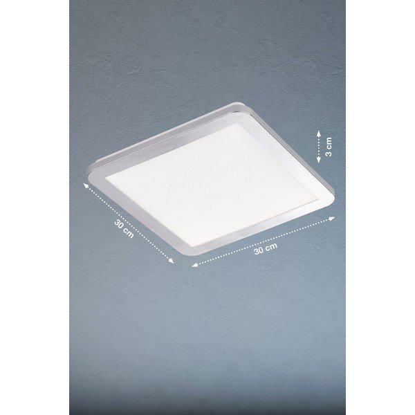 Plafoniera LED in argento 30x30 cm Gotland - Fischer & Honsel-image-1