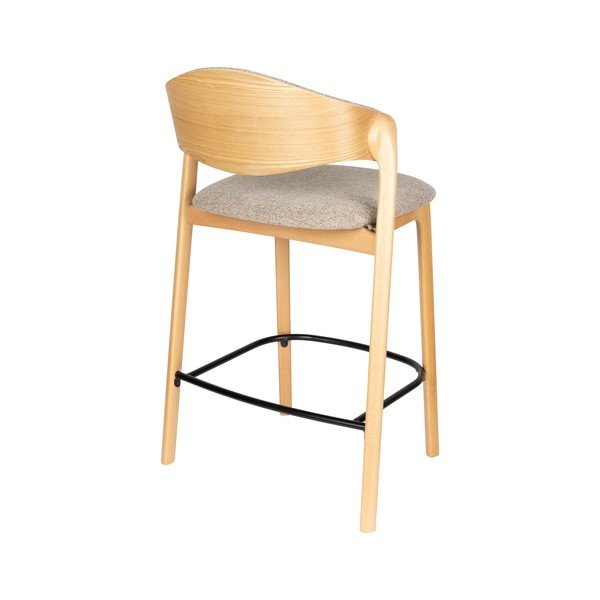Sgabello da bar greige imbottito Babington – Dutchbone-image-3