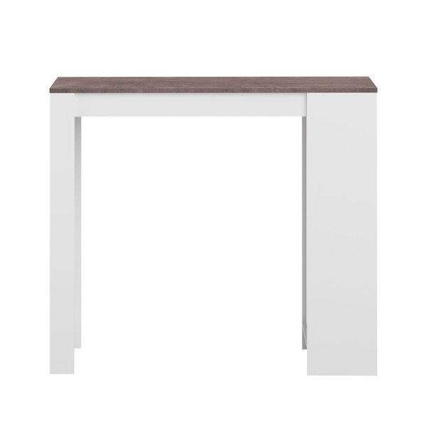 Tavolo da bar bianco con piano marrone Aravis - TemaHome-image-2