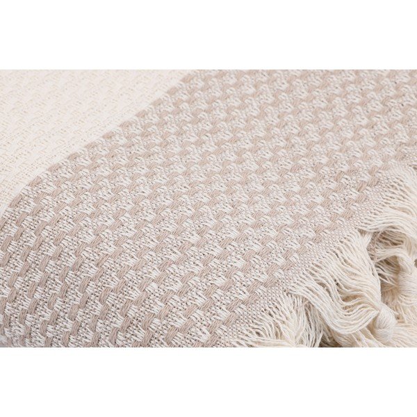 Copriletto in cotone beige per letto matrimoniale 230x200 cm Seritli - Mijolnir-image-3