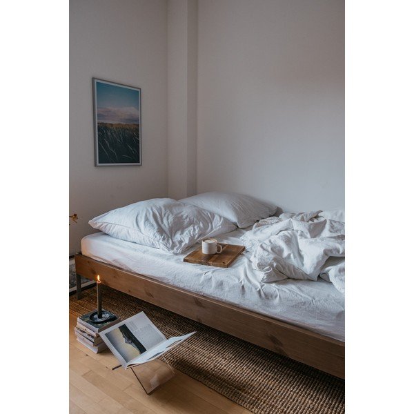 Letto matrimoniale marrone in pino massiccio con rete inclusa 140x200 cm Core – Karup Design-image-4