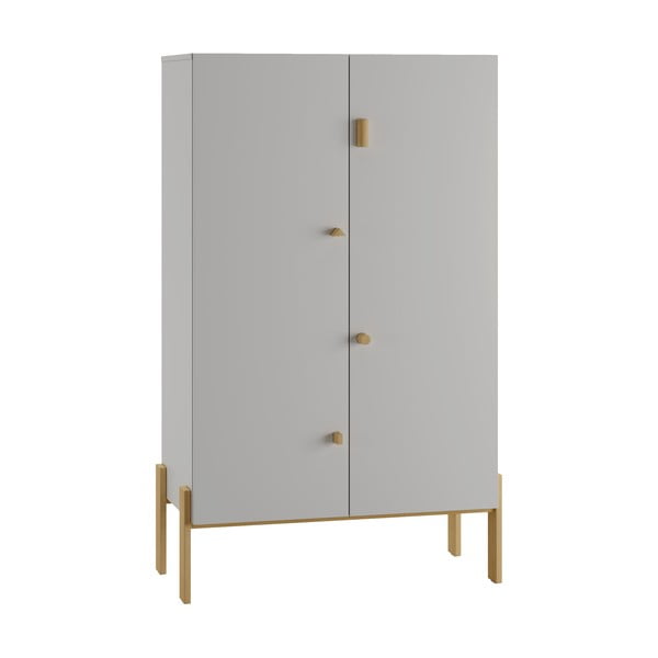 Armadio per bambini grigio chiaro 100x170 cm Cube - Pinio