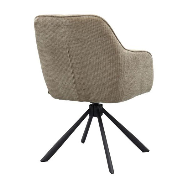 Sedia da pranzo grigio tortora imbottito con braccioli Avola – Unique Furniture-image-4