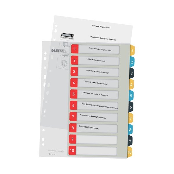 Set di 5 indici numerici con 10 etichette , A4 Cosy - Leitz-image-3