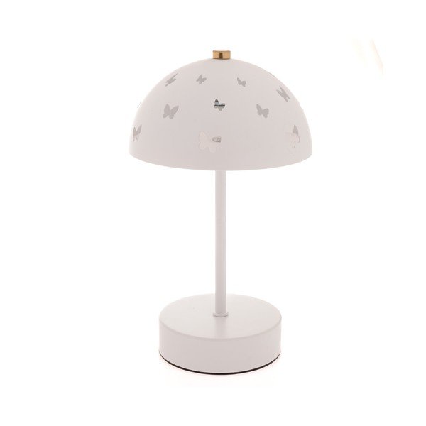 Lampada da tavolo per bambini bianca in metallo Butterfly – Dakls