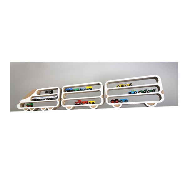 Set di 3 scaffali Locomotiva e 2 vagoni - Unlimited Design for kids-image-2