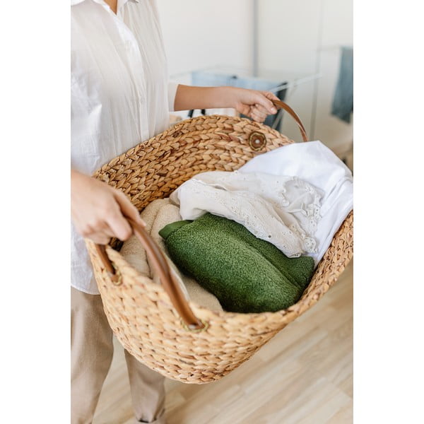 Cesto portabiancheria in seagrass colore naturale 100 l Belize - Compactor-image-1
