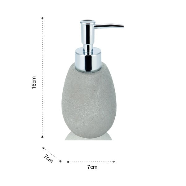 Set di accessori da bagno in poliresina beige Cement - Tomasucci-image-1