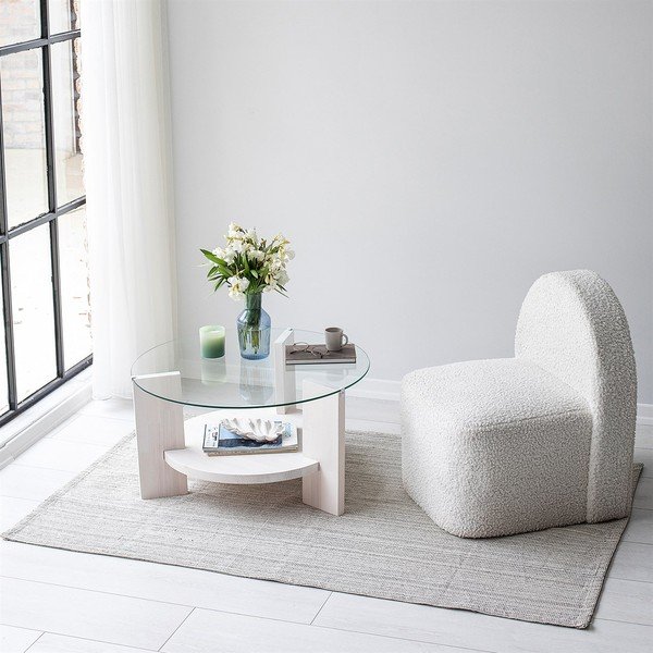 Tavolino rotondo bianco ø 75 cm Mondo - Neostill-image-2