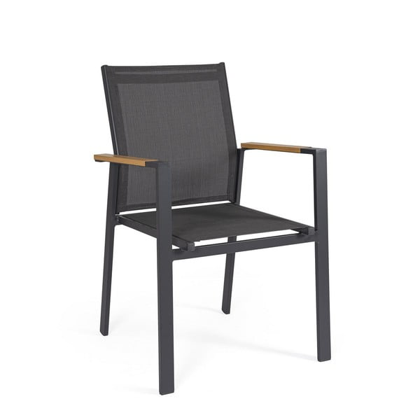 Sedie da esterno in set color antracite in metallo 4 pz Heta   – Bizzotto