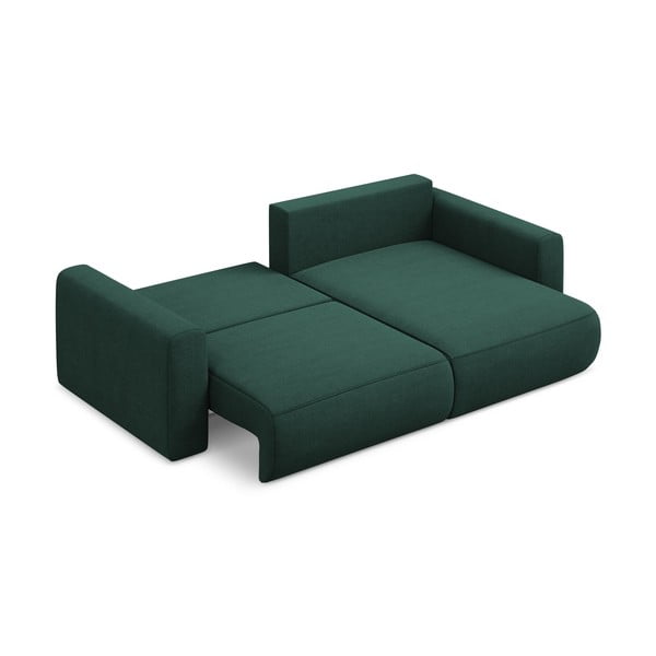 Divano angolare verde allungabile/con contenitore (con penisola a destra/con chaise lounge) Kapua – Makamii-image-3