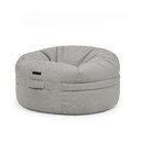 Puof a sacco grigio chiaro con rivestimento in bouclé Roll 105 – SLOWDOWN