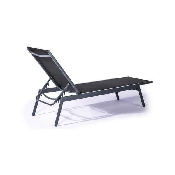Sedia reclinabile da giardino nera Easy Basic - Le Bonom-image-3